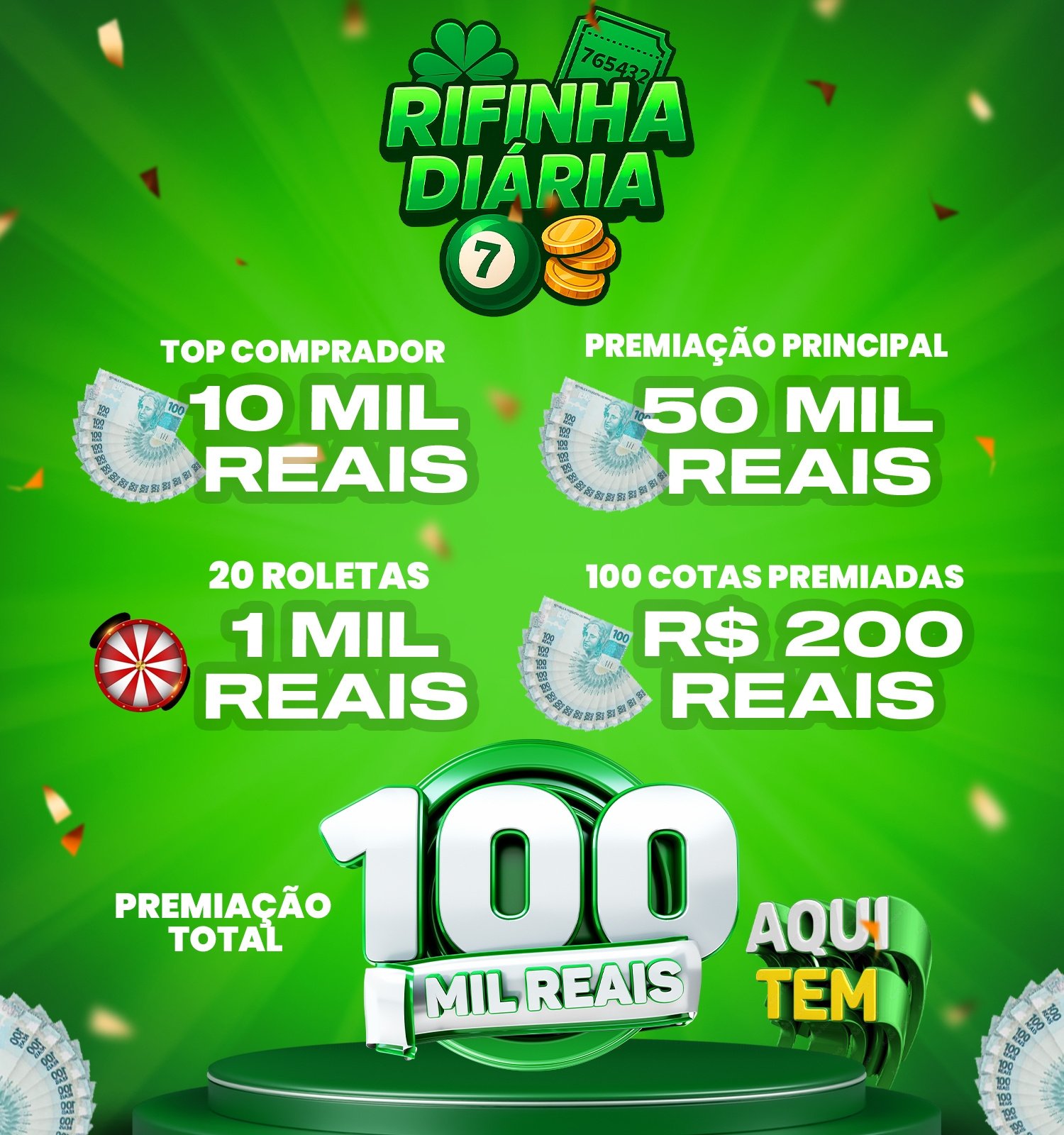 73° EDIÇÃO R$100 MIL REAIS NO PIX